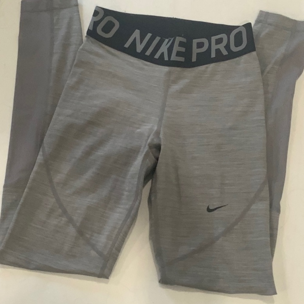 Nike pro grey leggings - Size small